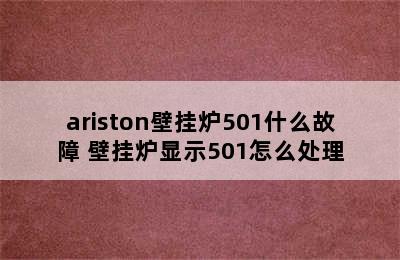 ariston壁挂炉501什么故障 壁挂炉显示501怎么处理